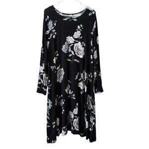 Old Navy Womens Black And White Flores Dress Size XXL‎ Office Wedding Guest City
